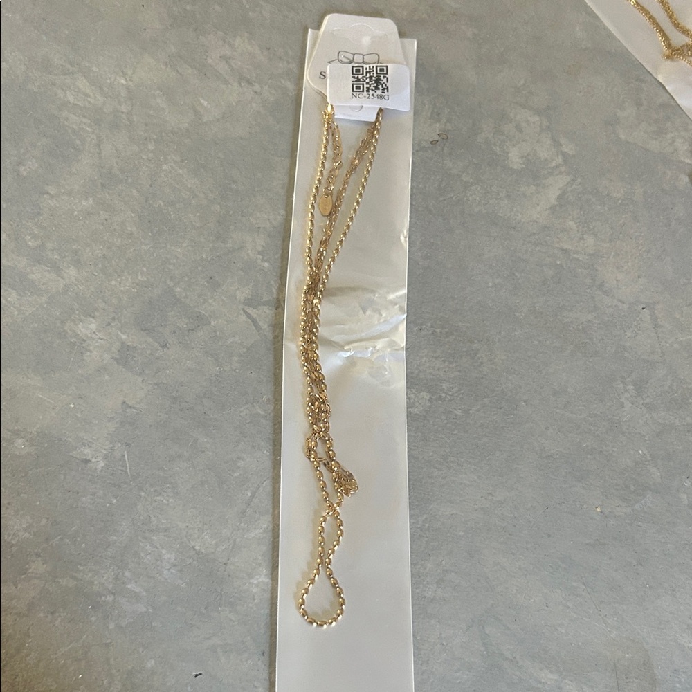 Delicate Gold-Tone Layered Necklace for Women